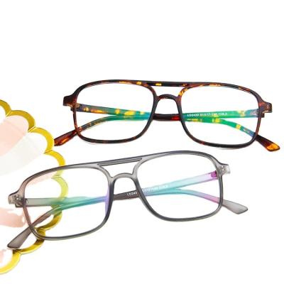 China 2430 Unisex Retro Trend Two-Beam Reading Glasses Unisex Thin Sleek Quality Glasses Frames for sale