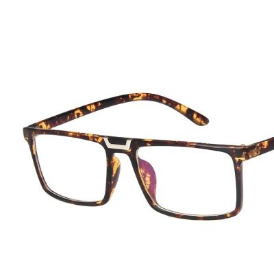 China For Reading Glasses Ladies Retro Flat Mirrors Square 2422 Sports Fashionable Glasses Large Plani Eyeglass Frames Black for sale