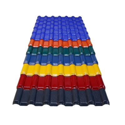 China Contemporary Impact Resistance Corrugated Roofing Sheet Insulation Synthetic Thatch Roof Plastic Tiles for sale