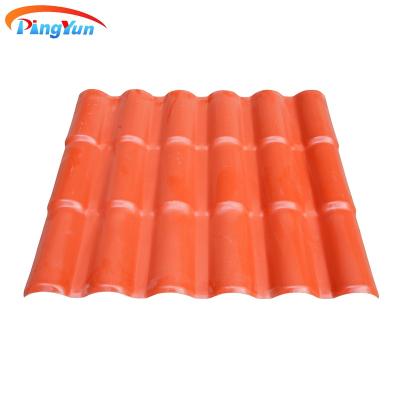 China Corrosion resistance corrosion resistance pvc Roma tejas style synthetic resin roof tile with ASA for sale