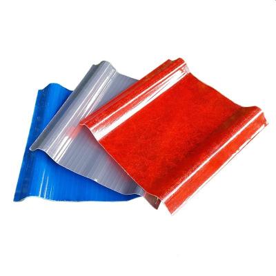 China Contemporary Spanish style roofing tiles corrugated plastic roofing sheets 4 layers building roof tile upvc material for sale