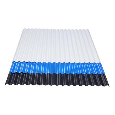 China Contemporary lightweight plastic wave style pvc sheet roof sheet / upvc roof sheet heat insulation shed for sale