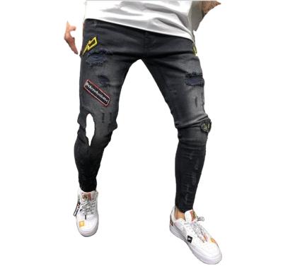 China Windproof Men Ripped Skinny Jeans Fashion Hip Hop Streetwear Destroyed Pencil Jeans For Man for sale