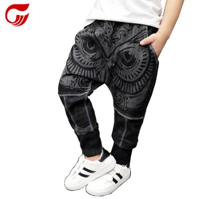 China Sustainable Jeans Pants Prints Faded Black Denim Model Comfortable Jeans Pants for sale