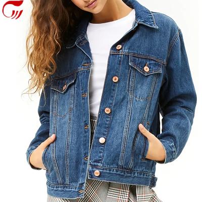 China New OEM Sustainable Fashion Casual Denim Women Basic Jacket For Winter for sale