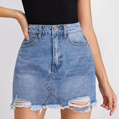 China Factory Outlet Breathable Light Blue Cheap Straight Women Denim Skirt for sale