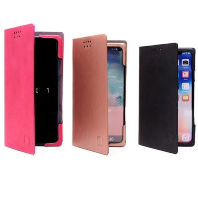 China Mobile PU Shell Flip Stand Card Holder Universal Shockproof Cell Phone Case Leather Cover for sale