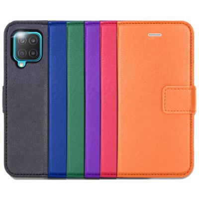 China Anti-Falling PU Leather Phone Case Full Cover Card Slots For Samsung Galaxy M12 for sale