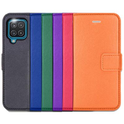 China Anti-fall PU Leather Flip Cover Case Card Slot Full Protection For Samsung Galaxy A12 for sale