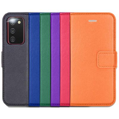 China Anti-fall PU Leather Flip Cover Case Card Slot Full Protection For Samsung Galaxy A02S for sale