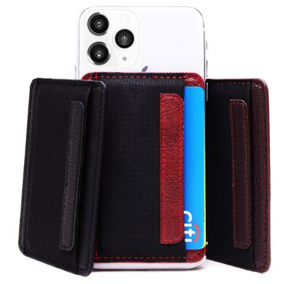 China Card Holder Leather Wallet for Men and Women Slim Minimalist Front Pocket Wallet Elastic Genuine RFID Block Credit Card Leather Holder for sale