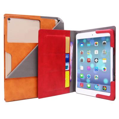 China Fashion Full Pad PU Leather Cover Stand Card Slot For iPad Folio Case for sale