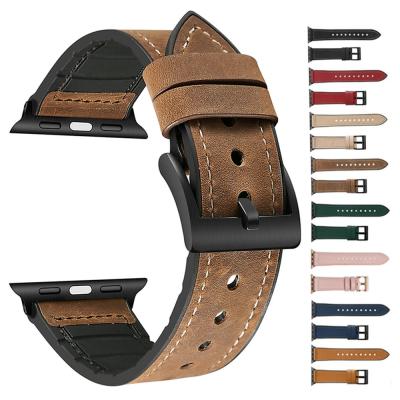 China TPU Leather Watch Band Leather Composite Strap For Apple Watch iWatch for sale