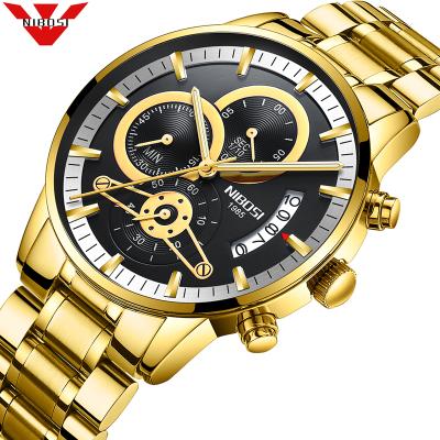 China Automatic Date NIBOSI Men Watches Gold Fashion Casual Dress Famous Watch Luxury Men Watch Quartz Military Relogio Masculino Wristwatches for sale