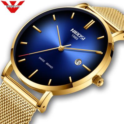 China Relogio Masculino men's date NIBOSI watch men's fashion brand quartz creative waterproof date simple automatic watch Relogio Masculino for sale