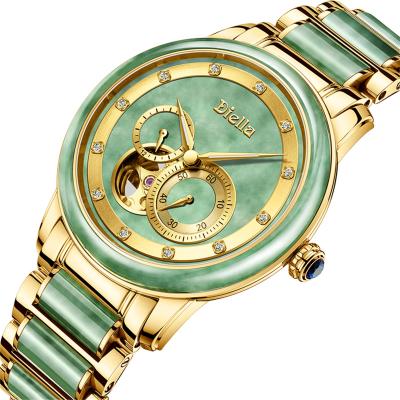 China Diellea Men's Genuine Jade Gold Mechanical Automatic Watch Cavity Luxury 6012G Luxury Waterproof Men's Business Sapphire Wristwatch Waterproof for sale