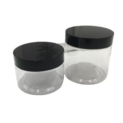 China Skin Carre Cream Pet Plastic Jar Packaging Cosmetic Jars Clear Spice Jars Packaging for sale