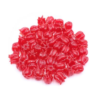 China Wholesale Eco-friendly Rosebud China Crystal Beads 13mm Red Glass Beads Small Hole Tulip Beads For Jewelry Making for sale