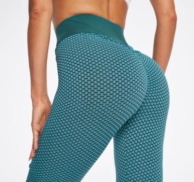 China Breathable 2022 Popular Style High Waist Slim Womens Yoga Pants Sport Leggings Honeycomb Design for sale