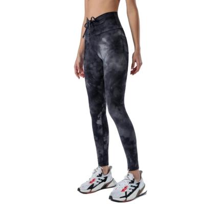 China Printed Yoga Camouflage Sports Gaiters Crac! crack! Breathable Leggings Womens Butt Running Yoga Training Pants for sale