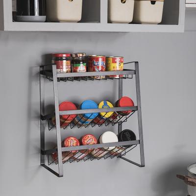 China Viable Spice Rack Organizer For Countertop 2-3-Tier Metal Spice Organizer Standing Rack Shelf Storage Rack Buffet Pantry for sale