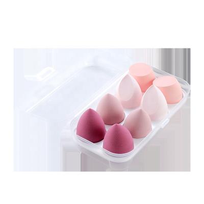 China Non Super Soft Latex Polyurethane 8pcs Beauty Egg Set Wet And Dry Do Not Eat Powder Makeup Tool Beauty Egg for sale