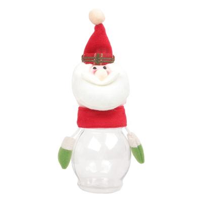 China Custom Christmas Candy Jar Old Man Elk Snowman Elk Christmas Candy Storage Box for sale