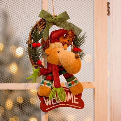 China Eco-friendly New Small Christmas Miniature Door Wreath Hanging Christmas Wreath Ornaments for sale