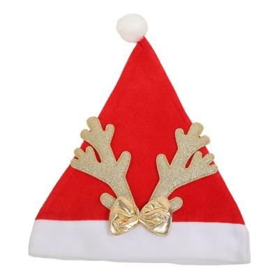 China Wholesale Decorations Santa Hats Antler Christmas Hat Nonwoven Home Decoration Christmas Party Party for sale