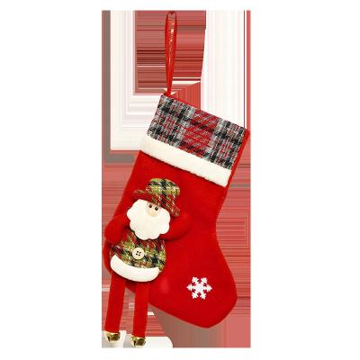 China 2022 Festival Decoration Christmas Fireplace Decoration Hanging Christmas Stocking for sale