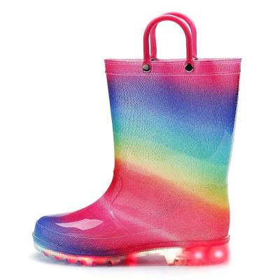 China Wholesale Waterproof Decorative Goods Decoration Plastic Material Led Lighting Hot Sale Children Lovely Led Light Children Rain Boots for sale