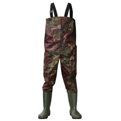 China 2019 Hot Selling 100% waterproof PVC waders manufacturer nylon for men waders PVC material boots wholesale fishing waders for sale