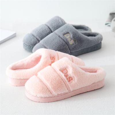 China Hot Sale Hot Sale Suede Upper Female With Autumn Winter Ladies Colorful Plush Slippers Hot Unisex Indoor Shoe for sale