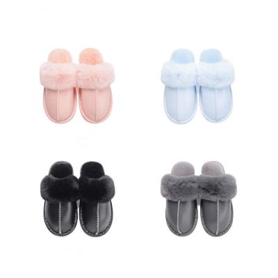 China 2018 Hot Sale Stock With Autumn Winter Ladies Colorful Plush Warm Suede Bedroom Slipper Female Upper Unisex Indoor Slippers for sale