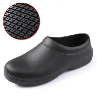 China Hot Selling Anti-Slip EVA Black Work Women And Non Slip Oil Resistant Men Kitchen Chef Shoes for sale