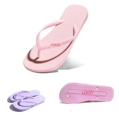 China Wholesale Customized Outdoor Simple Cheap Flat Wedding Flat Flip Flops New Fashion Beach Thong Slipper PVC Girls for sale