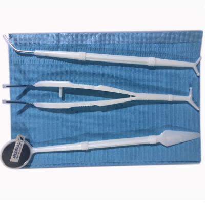 China Medical Disposable Three-Item ABS Sterile Dental Instrument Examination Kits for sale