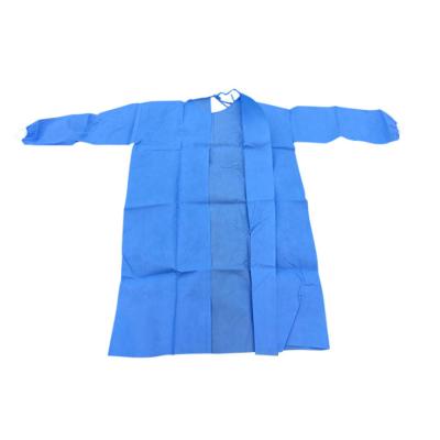 China Hospital Disposable Disposable Pajamas No Open Sleeves In The Back SMS One Piece Patient Surgical Gown for sale