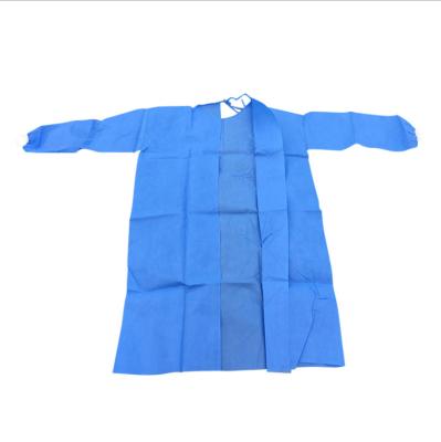 China Disposable Uniform Nonwoven Isolation Gown Without Sleeve Printed Cloth Patient Gowns for sale