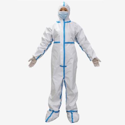 China Microporous Film Protective Nonwoven Disposable Protective Coverall for sale