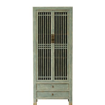 China (Size) Adjustable Asian Antique Shabby Chic Wine Cabinet Living Room Cabinet Living Room Cabinet for sale