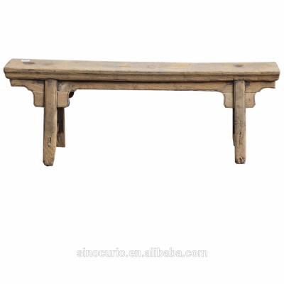 China Waterproof Chinese Antique Wooden Natural Narrow Bench For Living Home Furniture for sale