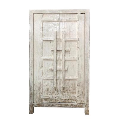 China Environment Friendly Chinese Antique Natural Elm Solid Wood Wardrobe for sale