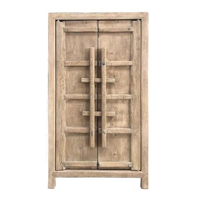 China Solid Wood Chinese Antique Natural Elm Solid Wood Wardrobes for sale