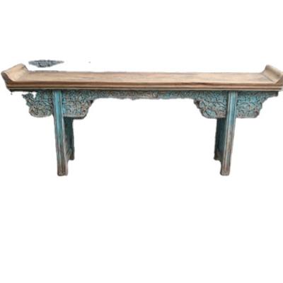 China (Size) Popular Selling Shabby Chic Solid Wood Adjustable Alter Table Antique Hand Carved Table for sale