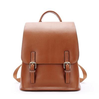 China Good Quality Designer Lady Genuine Leather Backpack Factory Wholesale Waterproof Customized Handmade Leather Backpack for sale