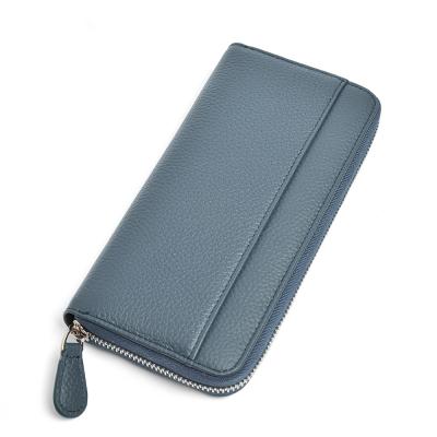 China High Quality Multifunctional Leather Wallets Ladies Zipper Card Holders Waterproof Supply Long for sale