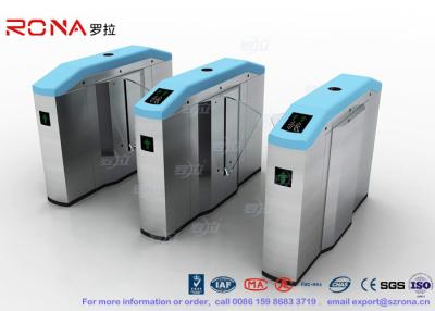 China Stadiums Fingerprint Optical Turnstile Flap Barrier Gate Entrance Turnstiles Swing Barrier Brushed for sale