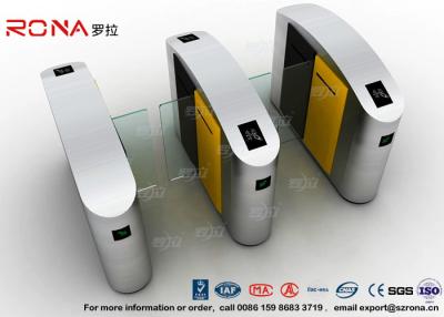 China 304 Stainless Steel Turnstile Barrier Gate Flap Barrier Gate Sliding Waist Height Turnstiles With DC Brush Motor for sale