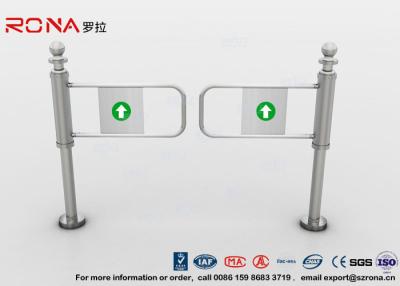 China 304 Stainless Steel Swing Barrier Gate Intelligent Manual Entry Turnstiles For Supermarket for sale